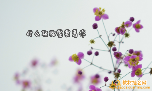 什么職稱需要著作